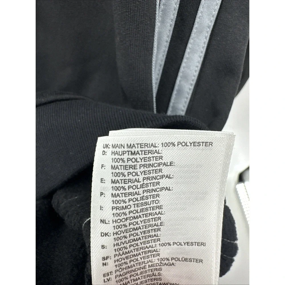 NEW Adidas Hoodie Mens M Black 1/4 Zip Sweatshirt Climawarm Heavy Stitch‎ Logo